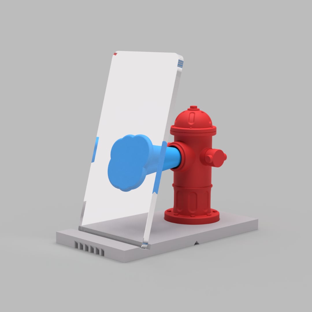 Fire Hydrant Phone/Tablet Stand 3d model
