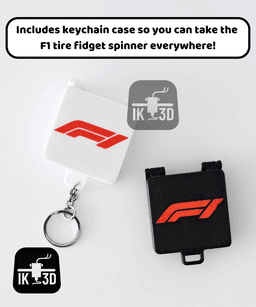 Formula 1 Tire Fidget Spinner / Keychain 3d model