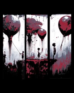 The boy and his red balloon - set of bookmarks 3d model