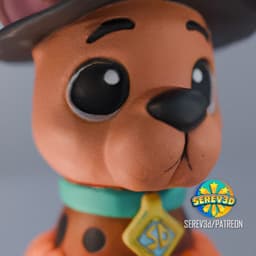 Baby Scooby in Pumpkin - Cute Halloween Figurine - 3D Print STL/3MF 3d model