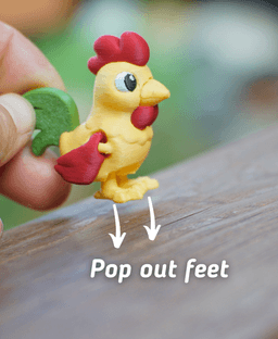 Radiant Rooster - Articulated Fidget Rooster - Ludo Animal 3d model