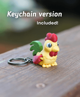 Radiant Rooster - Articulated Fidget Rooster - Ludo Animal 3d model