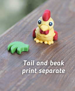 Radiant Rooster - Articulated Fidget Rooster - Ludo Animal 3d model