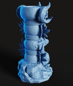 Skull Totem STL | Dark Decor 3D Print | Multi-Creature 3d model