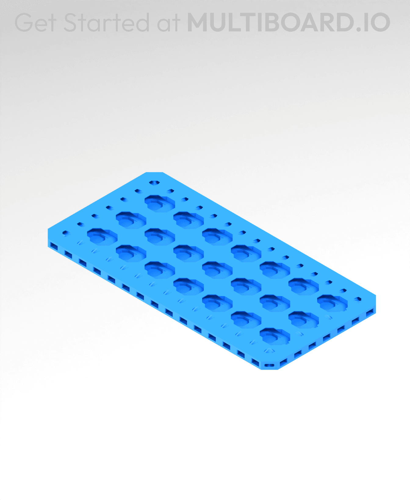 4x8 MU - Point Hole MU - MultiBoard Plate 3d model