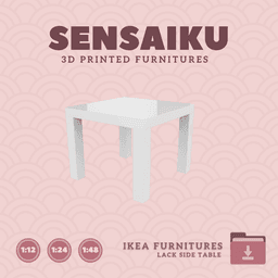 Miniature Replica 01. LACK Side Table for Miniature Dollhouse IKEA 3D - IKEA 3D Print (1:12,24,48) 3d model