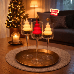 MODERN & MODULAR CHRISTMAS TREES - PENDANT + TEALIGHT VERSION (3 SIZES) / CHRISTMAS DECOR 3d model