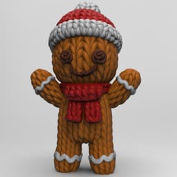 Knitty Gingerbread Man – 3D Printable Holiday Figure 3d model
