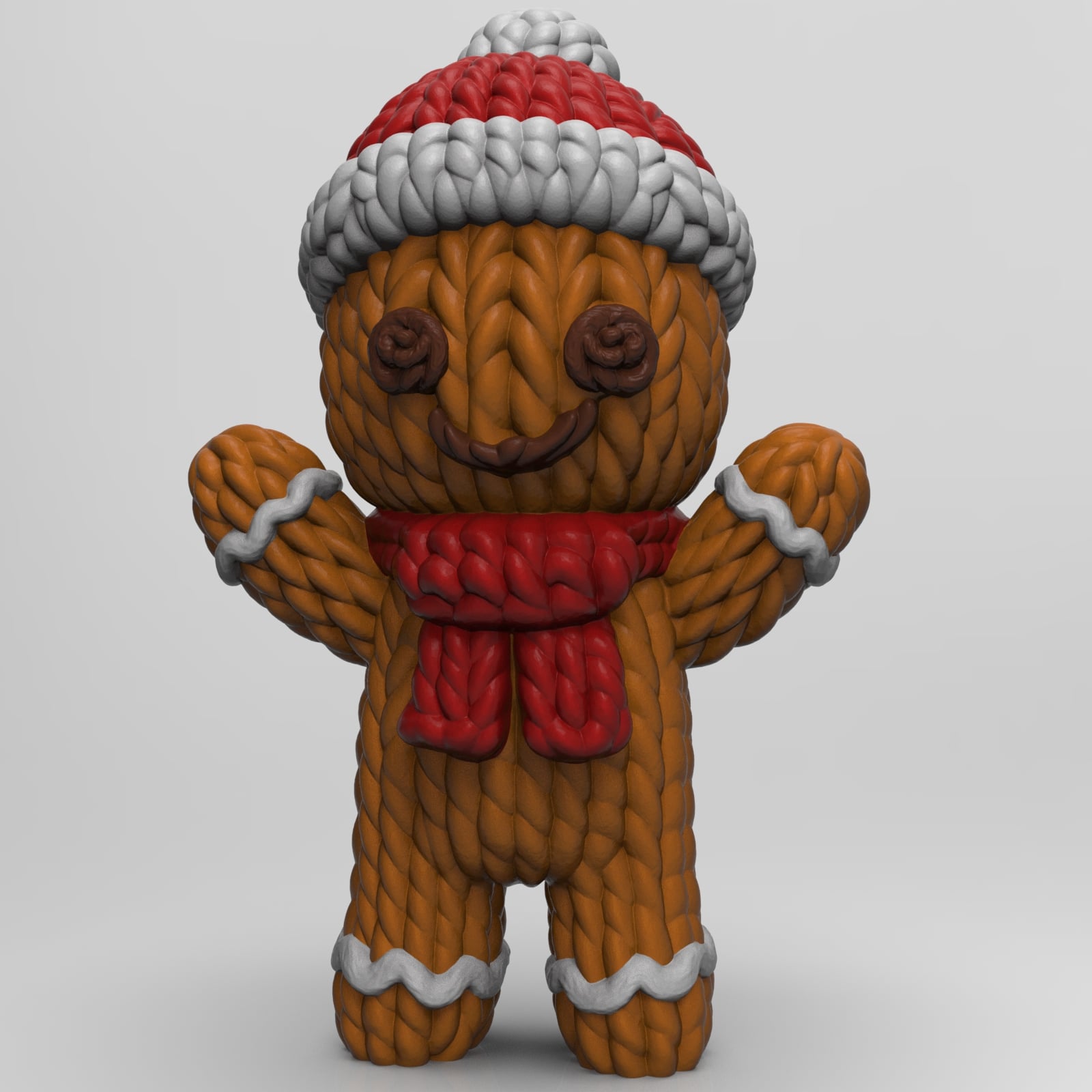 Knitty Gingerbread Man – 3D Printable Holiday Figure 3d model