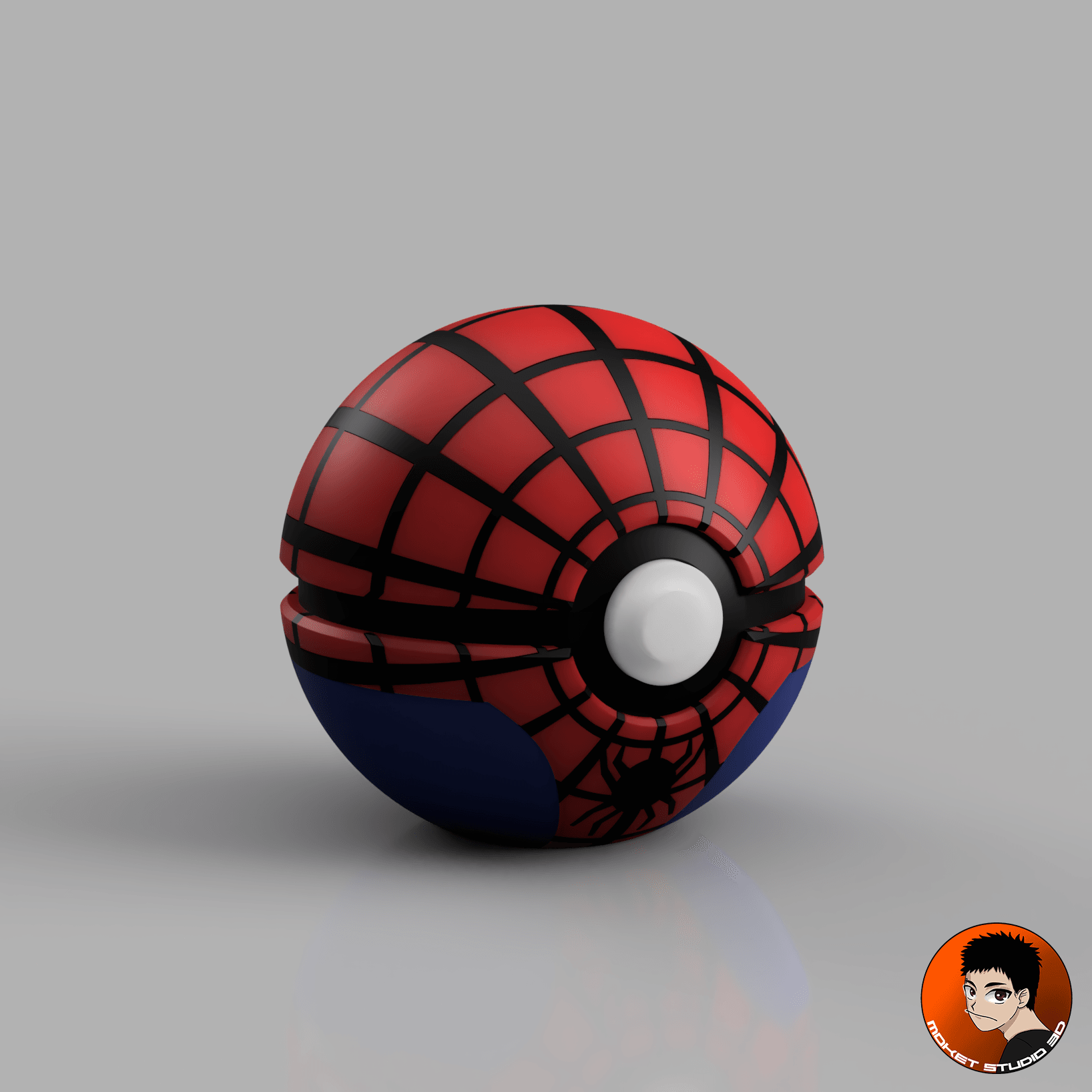 Spiderman Pokeball 3d model