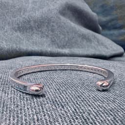 Open Cuff Bracelet with Channel Set Stones 3d model