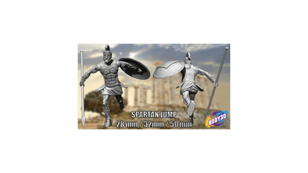 Spartans jump - Miniature 28mm 35mm 50mm 3d model