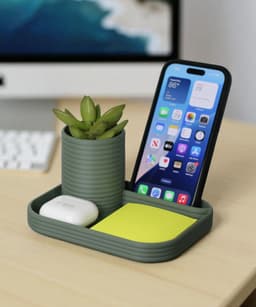 Compact Phone and Planter Desk Tray – Sumi 3d model