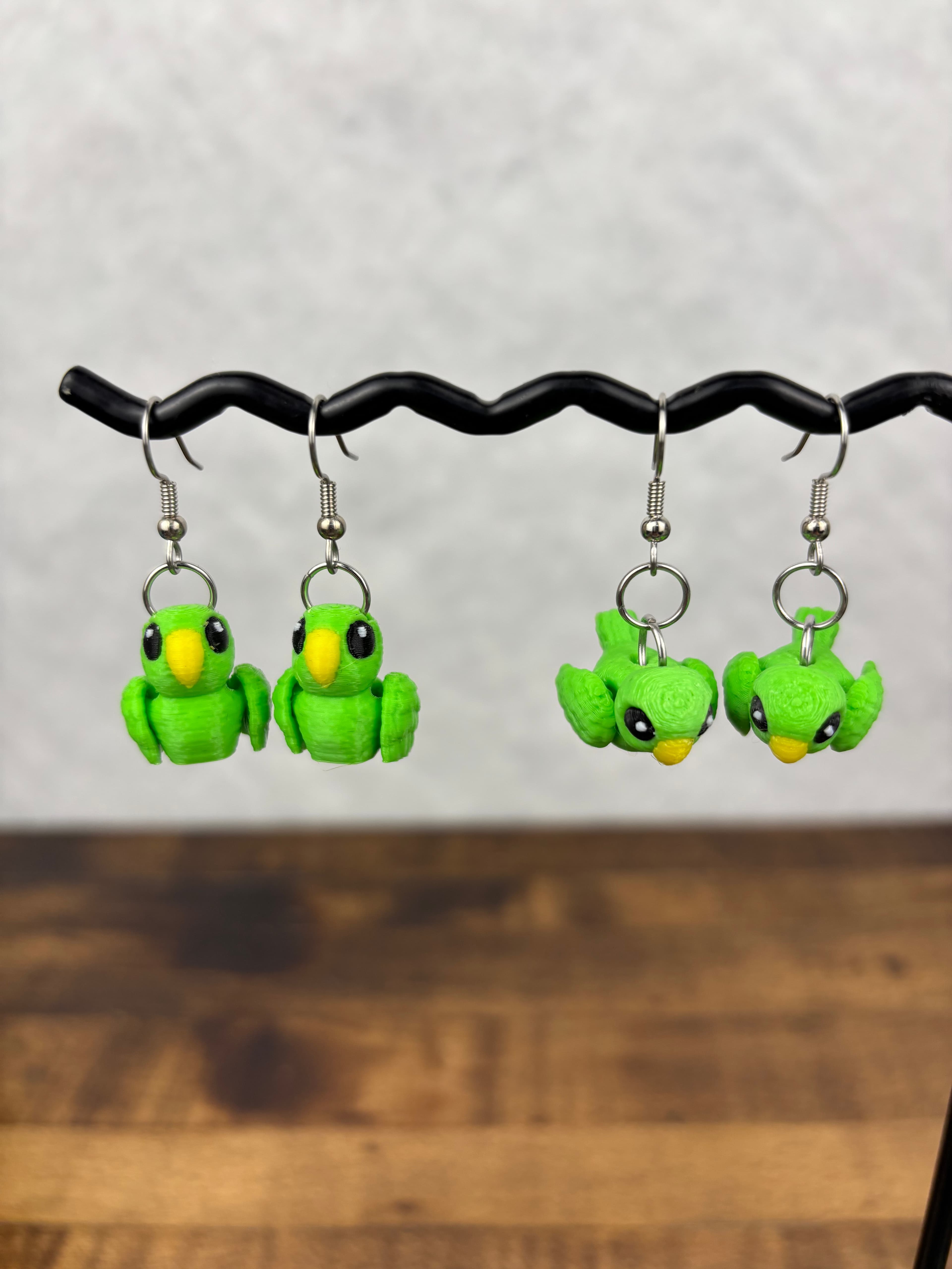 Parrot Earrings 3d model