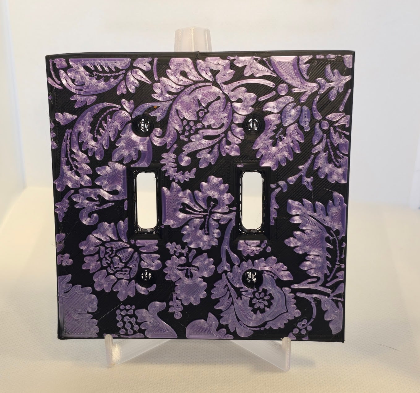 Wall Plate - Two Toggle (Size: Standard) - William Morris Pattern 3d model