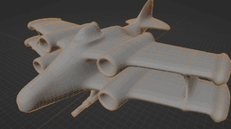 Futuristic Biplane v2 3d model