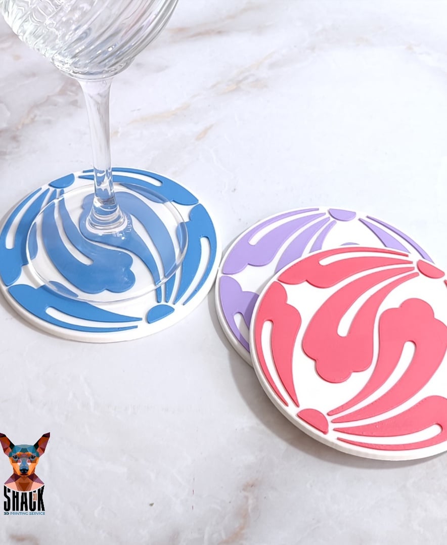 COASTER FLOWER 3d model