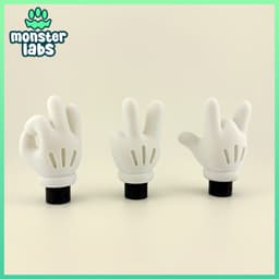 Toon Hands Fidget Clicker Keychain Bundle 3d model