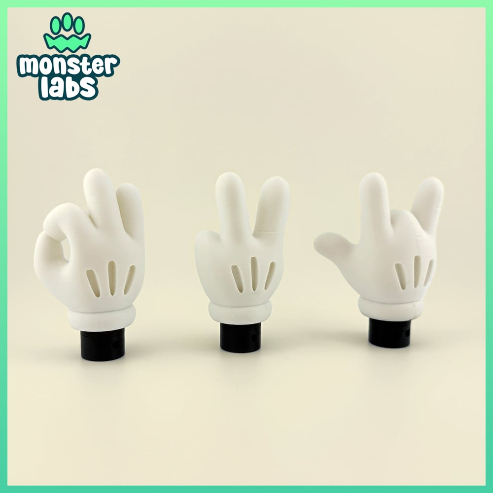 Toon Hands Fidget Clicker Keychain Bundle 3d model