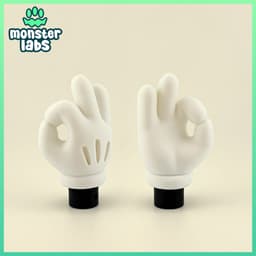 Toon Hands Fidget Clicker Keychain Bundle 3d model