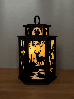 Deer Lantern Lamp Decoration Tea Light Candle Holder Home Decor Lamp 3d model