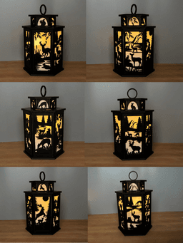 Deer Lantern Lamp Decoration Tea Light Candle Holder Home Decor Lamp 3d model