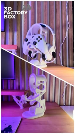 Gaming Combi Stand - Generic Version (minimalistic deco) 3d model
