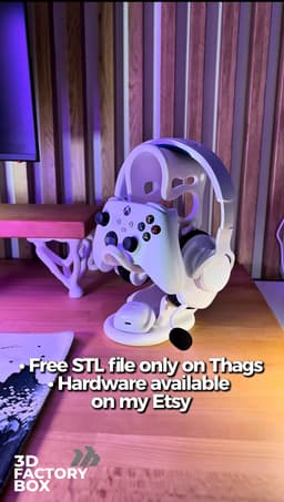 Gaming Combi Stand - Generic Version (minimalistic deco) 3d model