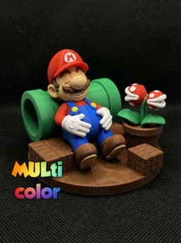 Sleeping Mario Multi-Color 3MF | Gaming Art | Bambu Ready 3d model