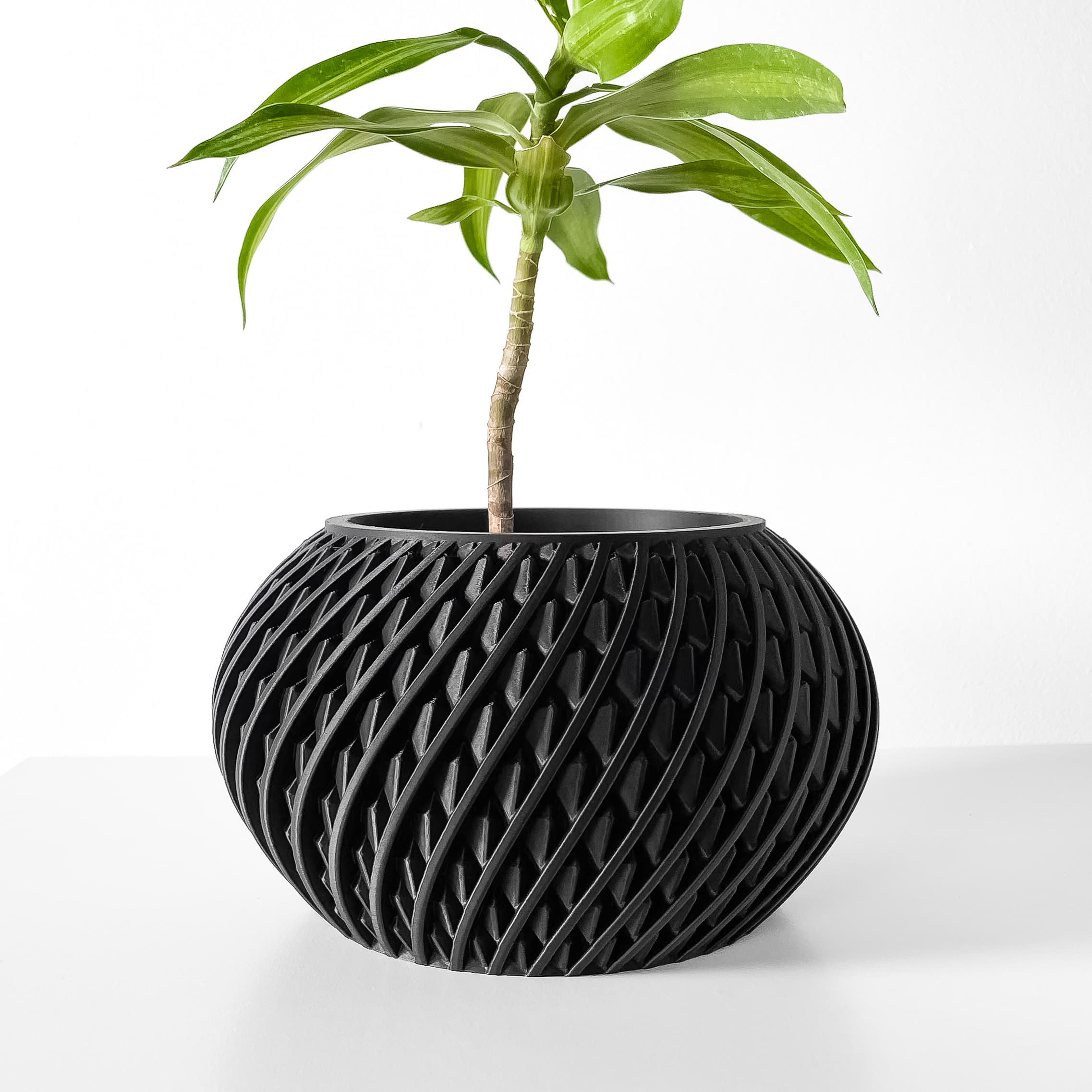 The Kio Planter Pot with Drainage Tray & Stand Included: Modern and Unique Home Decor for Plants a 3d model