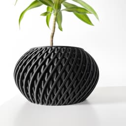 The Kio Planter Pot with Drainage Tray & Stand Included: Modern and Unique Home Decor for Plants a 3d model
