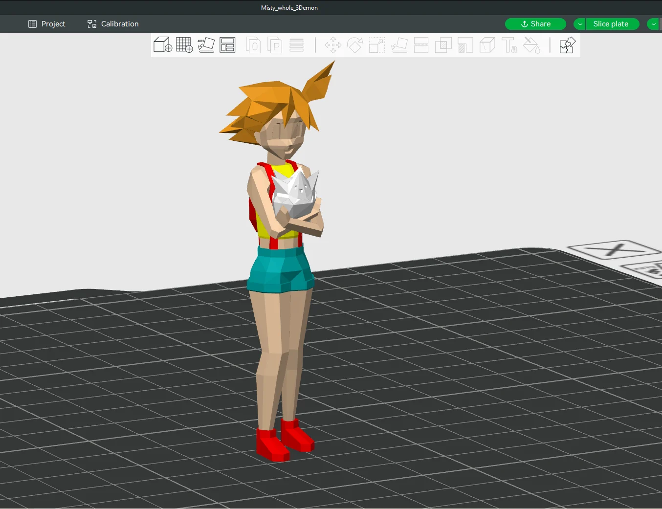 Misty Low Poly from Pokemon 3d model