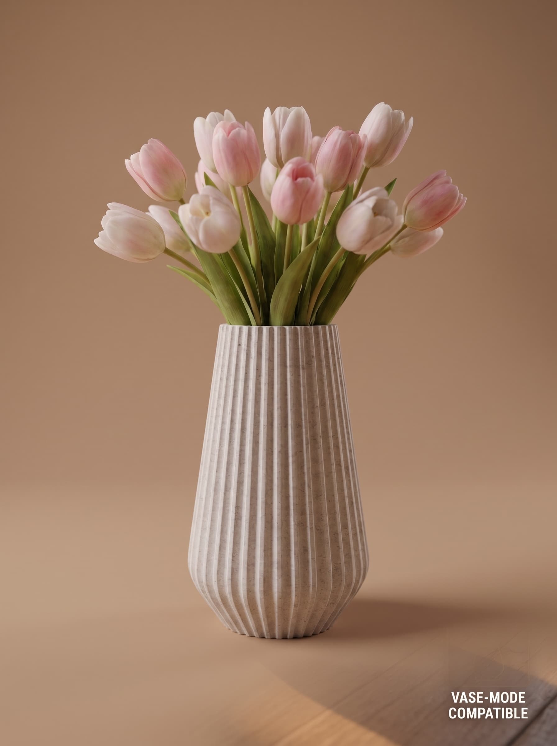 Modern Fluted Geometric Vase - Vase Mode Optimized 3d model
