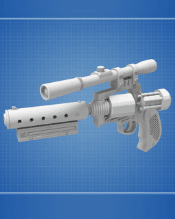 DG-29 Heavy Blaster Pistol - Star Wars 3d model
