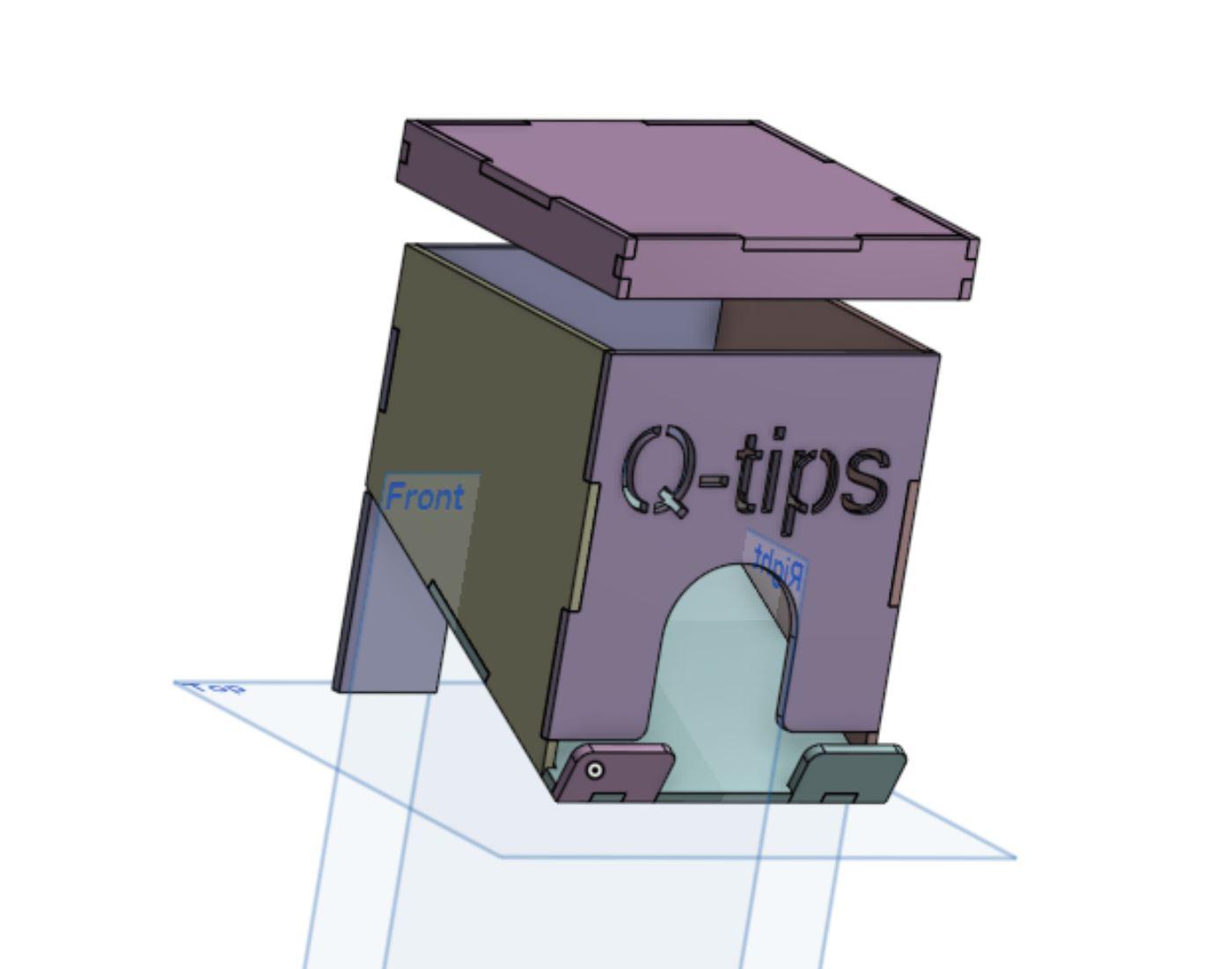 q-tip dispenser 3d model