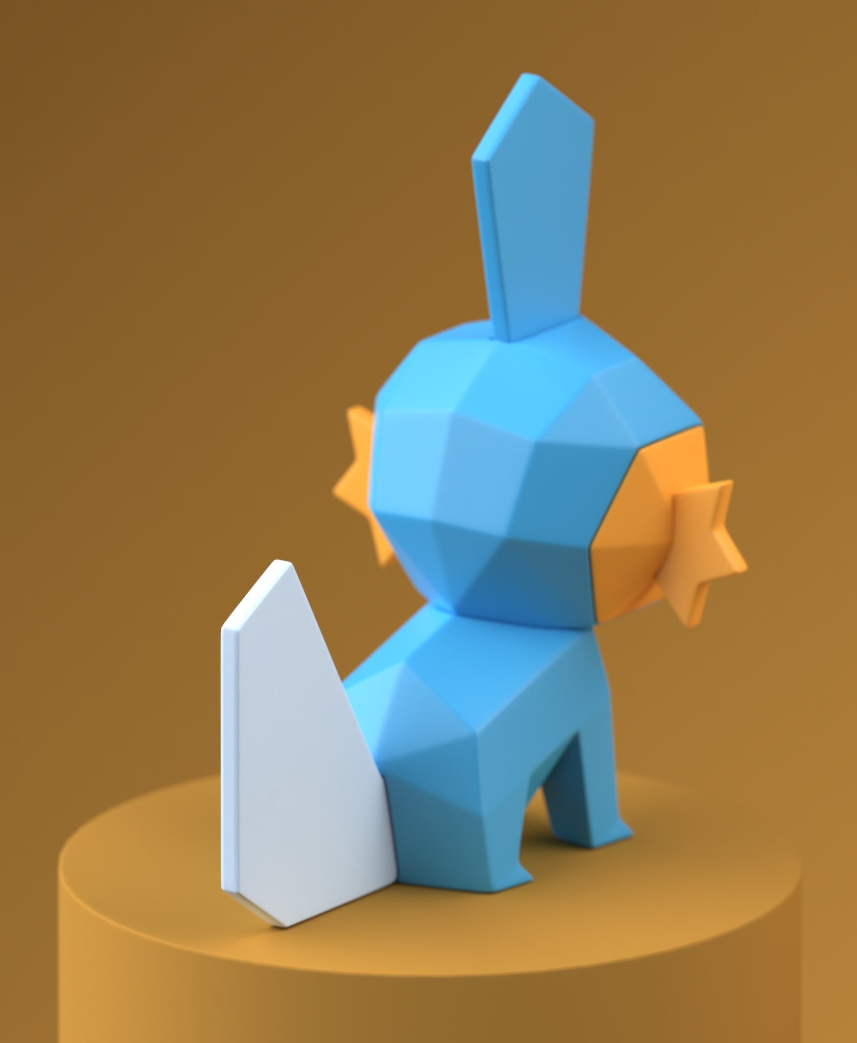 Low-poly Mudkip 3d model