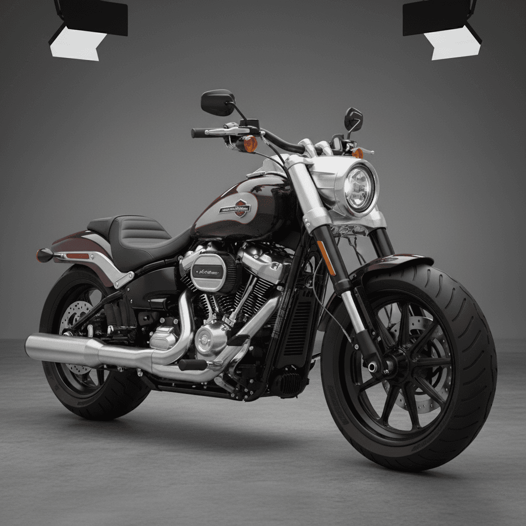 Harley Davidson FatGlide Cruiser Motorcycle 3d model