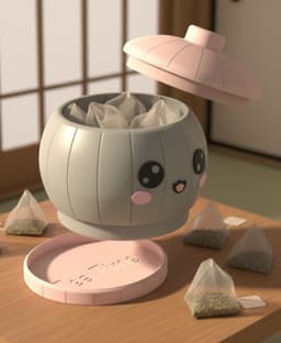 Kawaii Japanese Lantern Tea Bag Holder 3d model