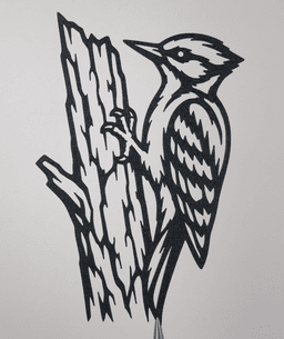 Woodpecker Tree Wall Art.stl 3d model