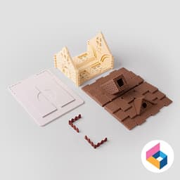 Foldable_Cookie_House 3d model