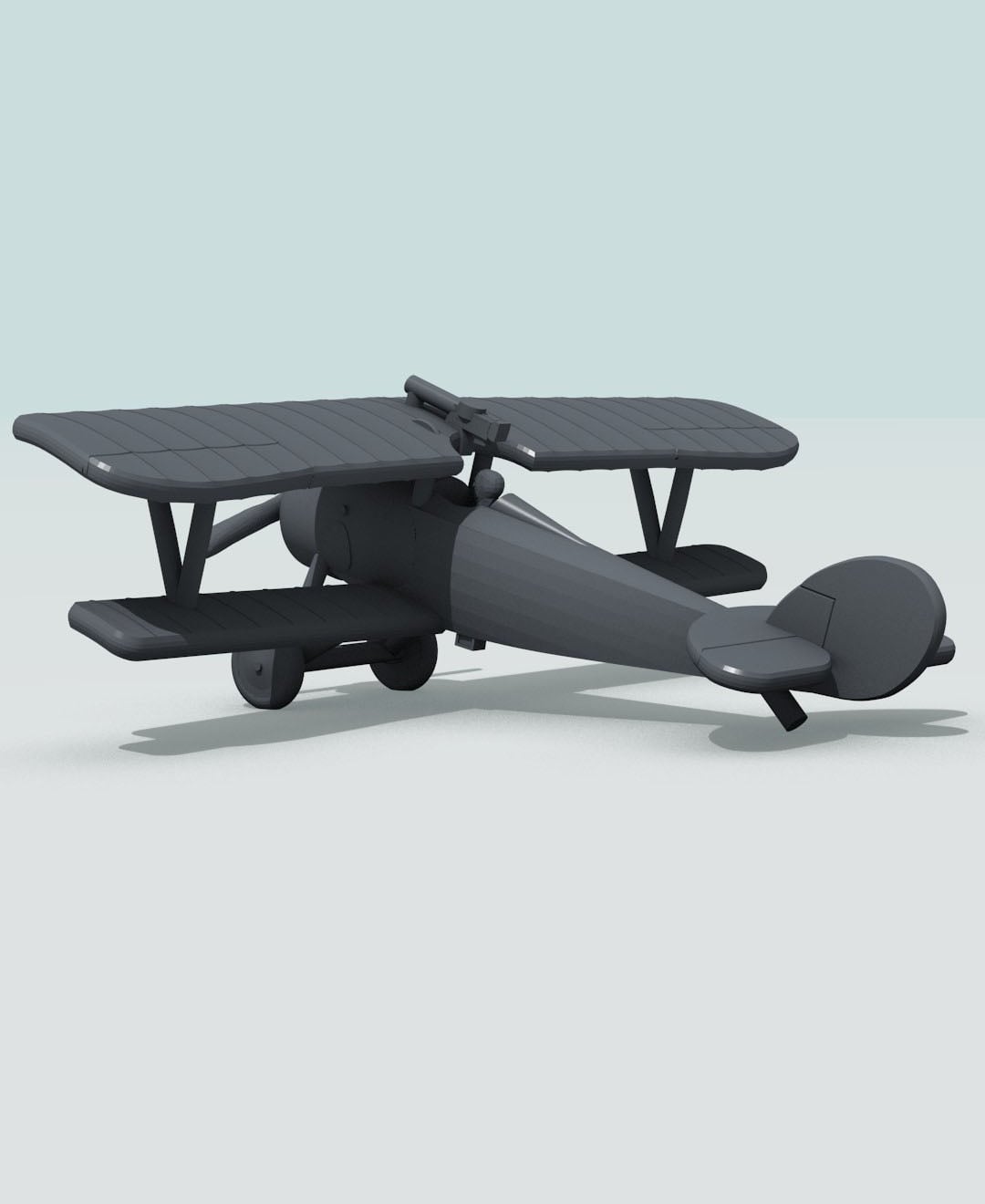 1:144 Nieuport 27 (Foster-mounted Lewis) 3d model
