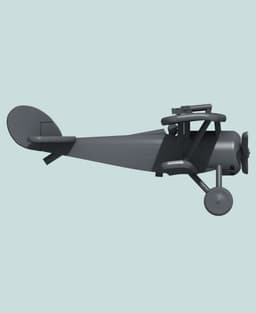 1:144 Nieuport 27 (Foster-mounted Lewis) 3d model