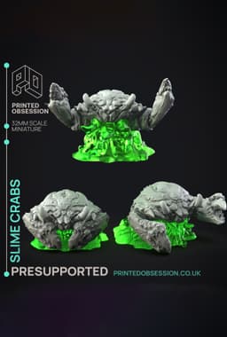 Slime Crabs - 3 Models - PRESUPPORTED - 32mm Scale 3d model