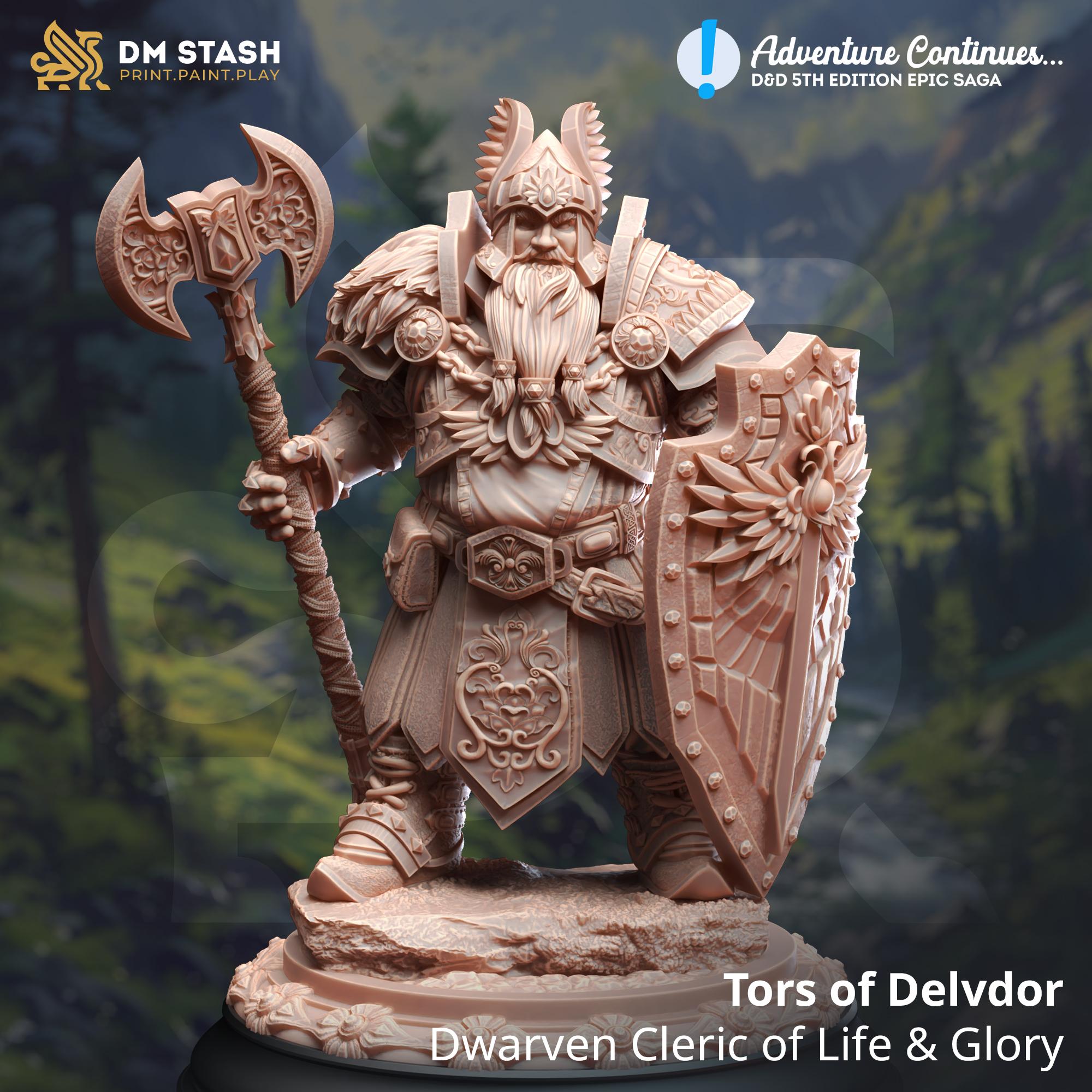 Dwarven Cleric of Life & Glory - Tors of Delvdor 3d model