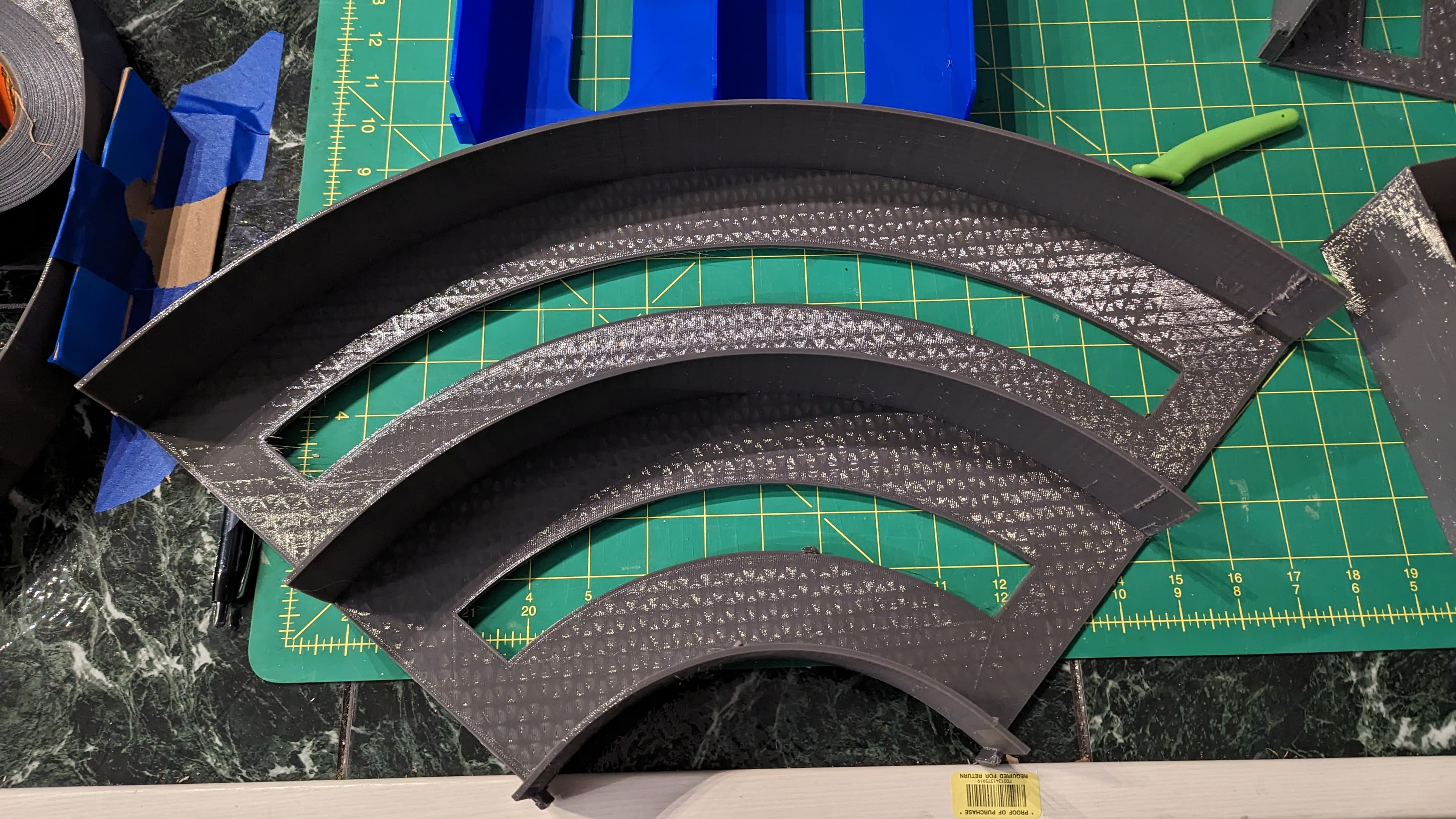 Tamiya Mini 4wd 2 lane flat 90 corner with mid support 3d model