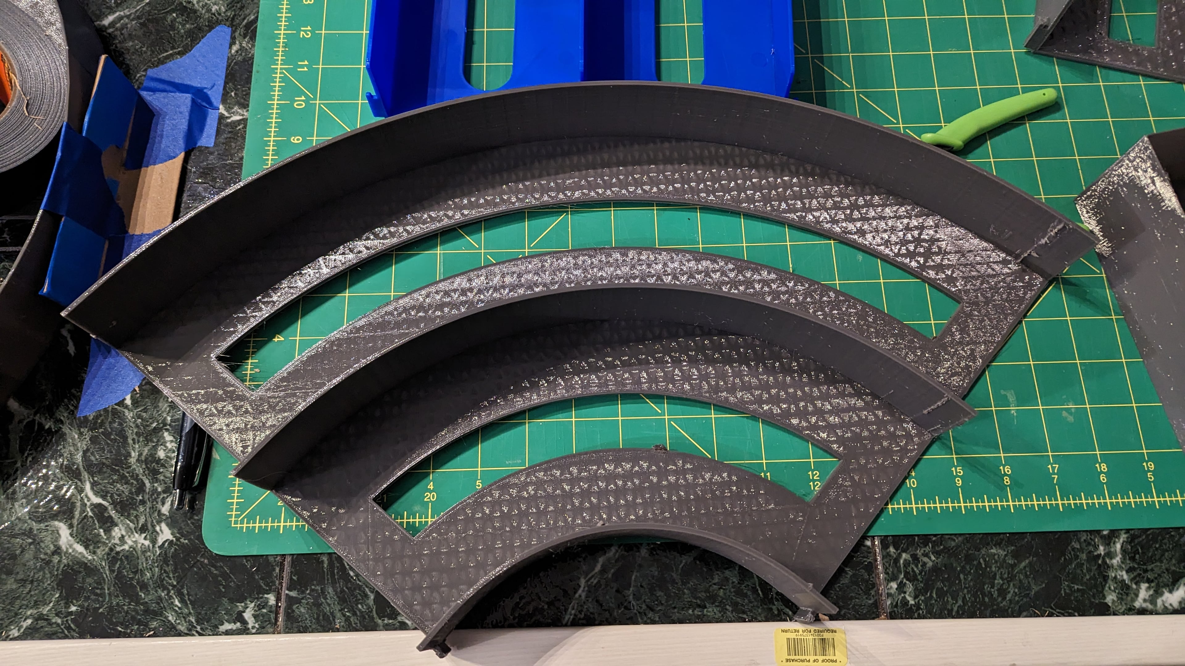 Tamiya Mini 4wd 2 lane flat 90 corner with mid support 3d model