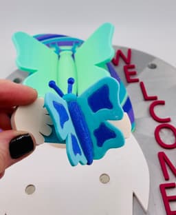 Magnetic Butterfly Hat for Gnome Modular Sign 3d model