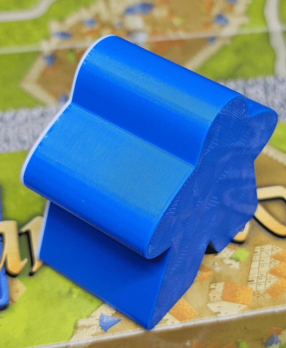 Meeple Box - Flanged variation | Compatible with Carcassonne board game pieces | 4 tolerance options 3d model