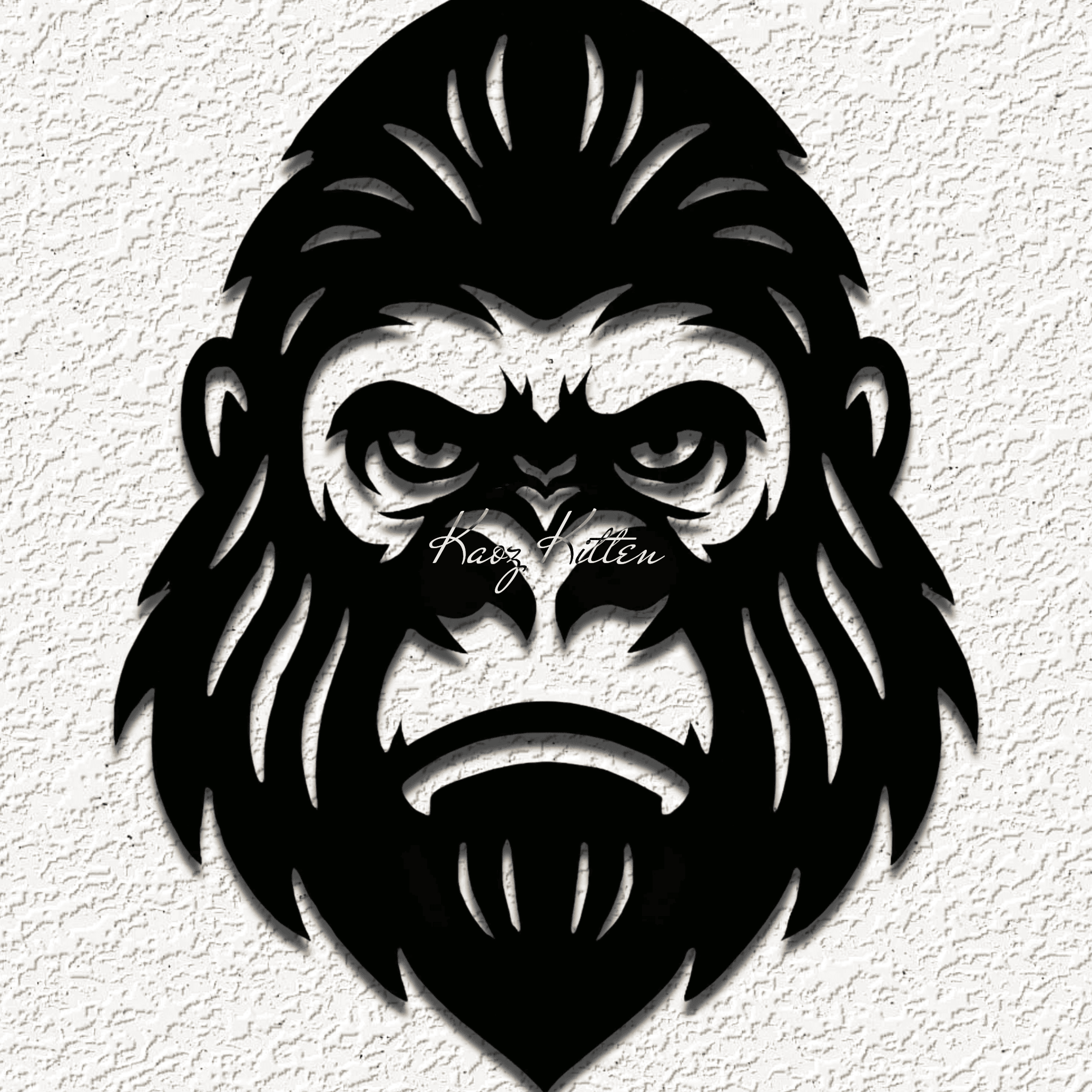 gorilla ape WALL ART HOME DECOR 3d model