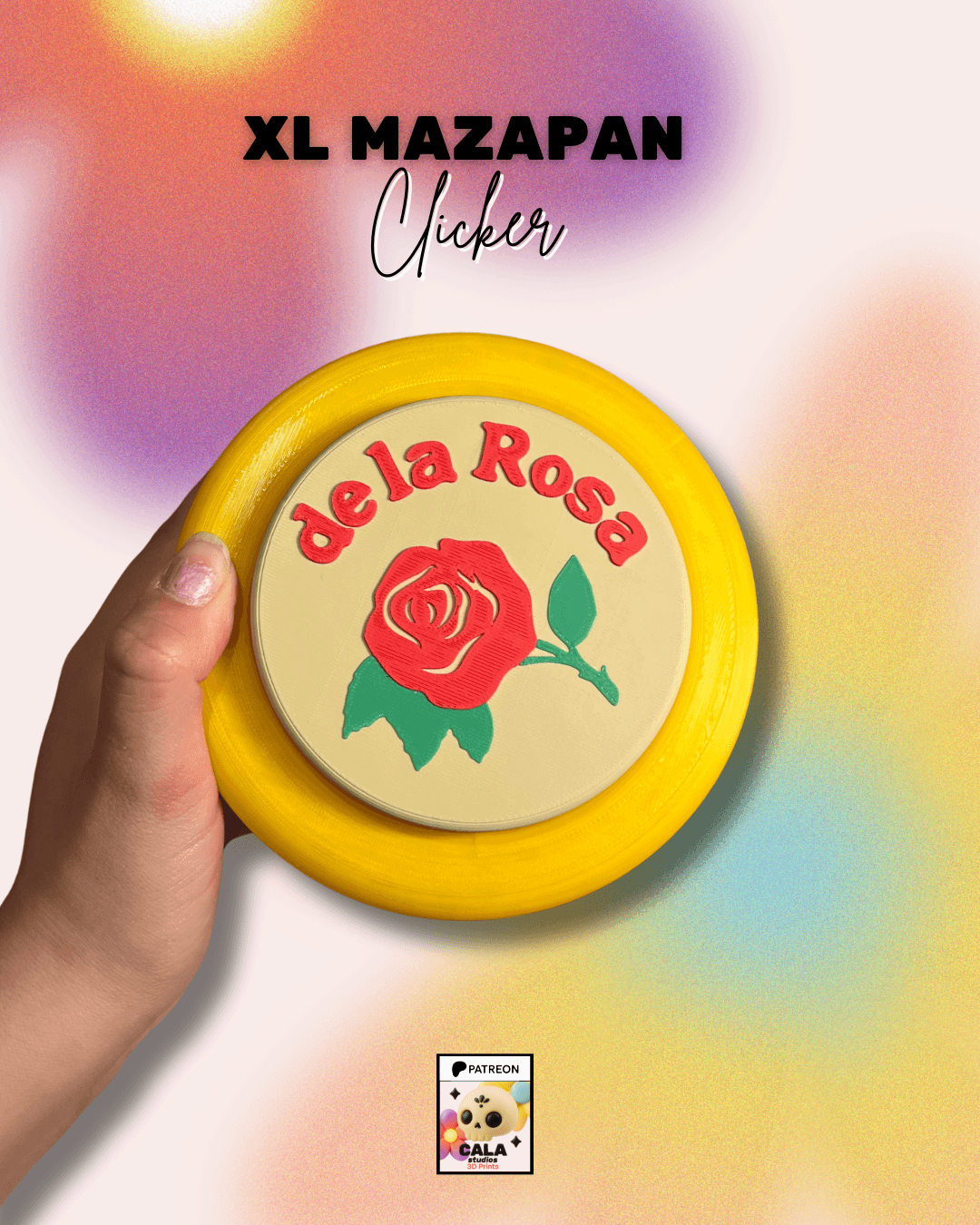XL Mazapán Clicker – Giant Mexican Candy Fidget 3d model
